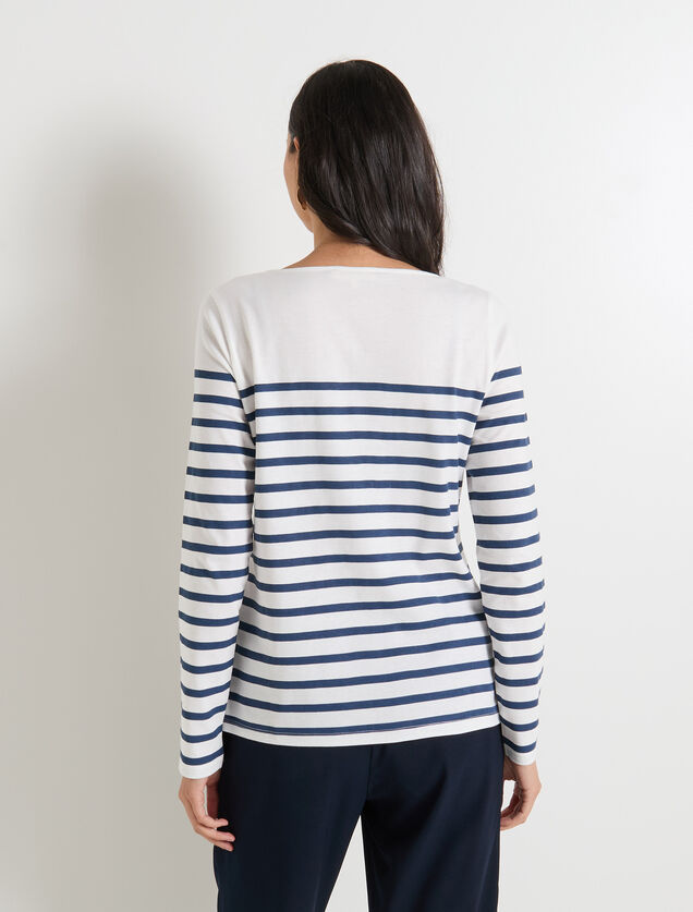 T-shirt col bateau femme