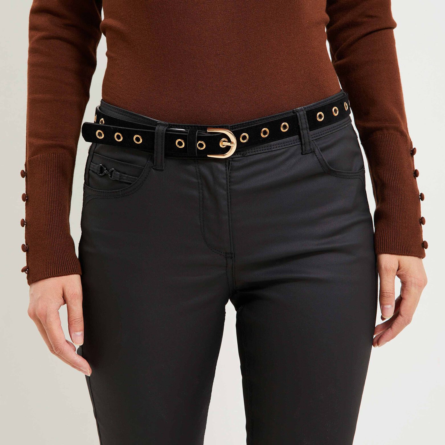 Ceinture oeillets femme