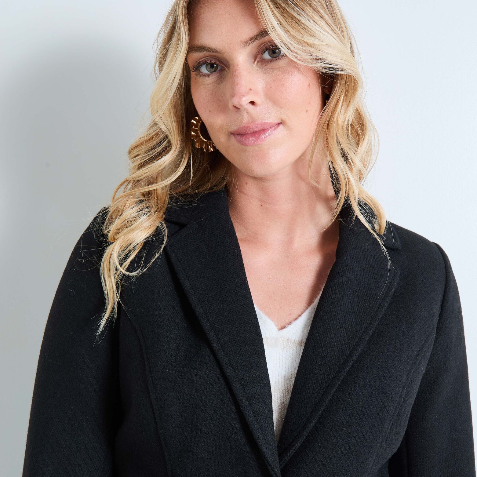 Manteau boutonné femme