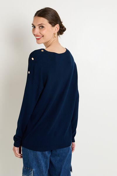 Pull col V femme