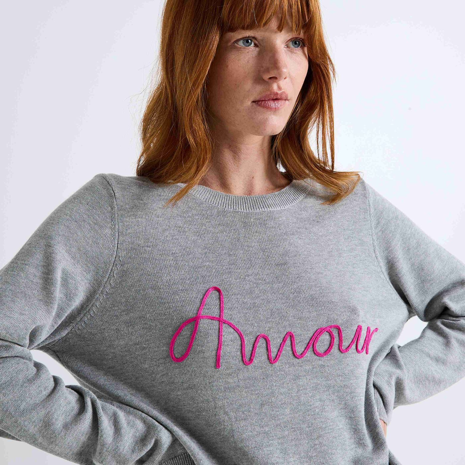 Pull col rond femme