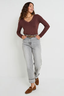 T-shirt col V femme