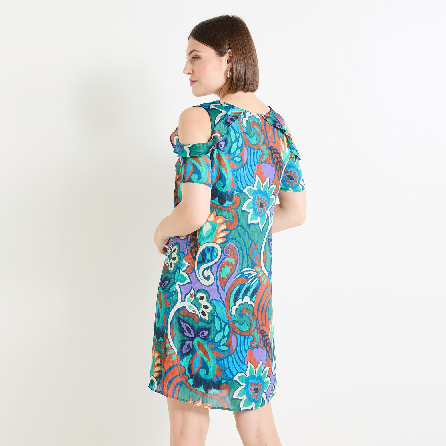 Robe col V femme