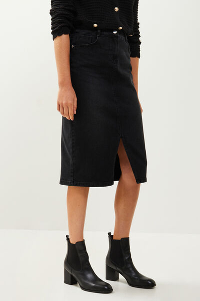 Jupe en jean mi-longue femme