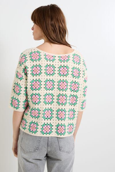 Pull en crochet femme