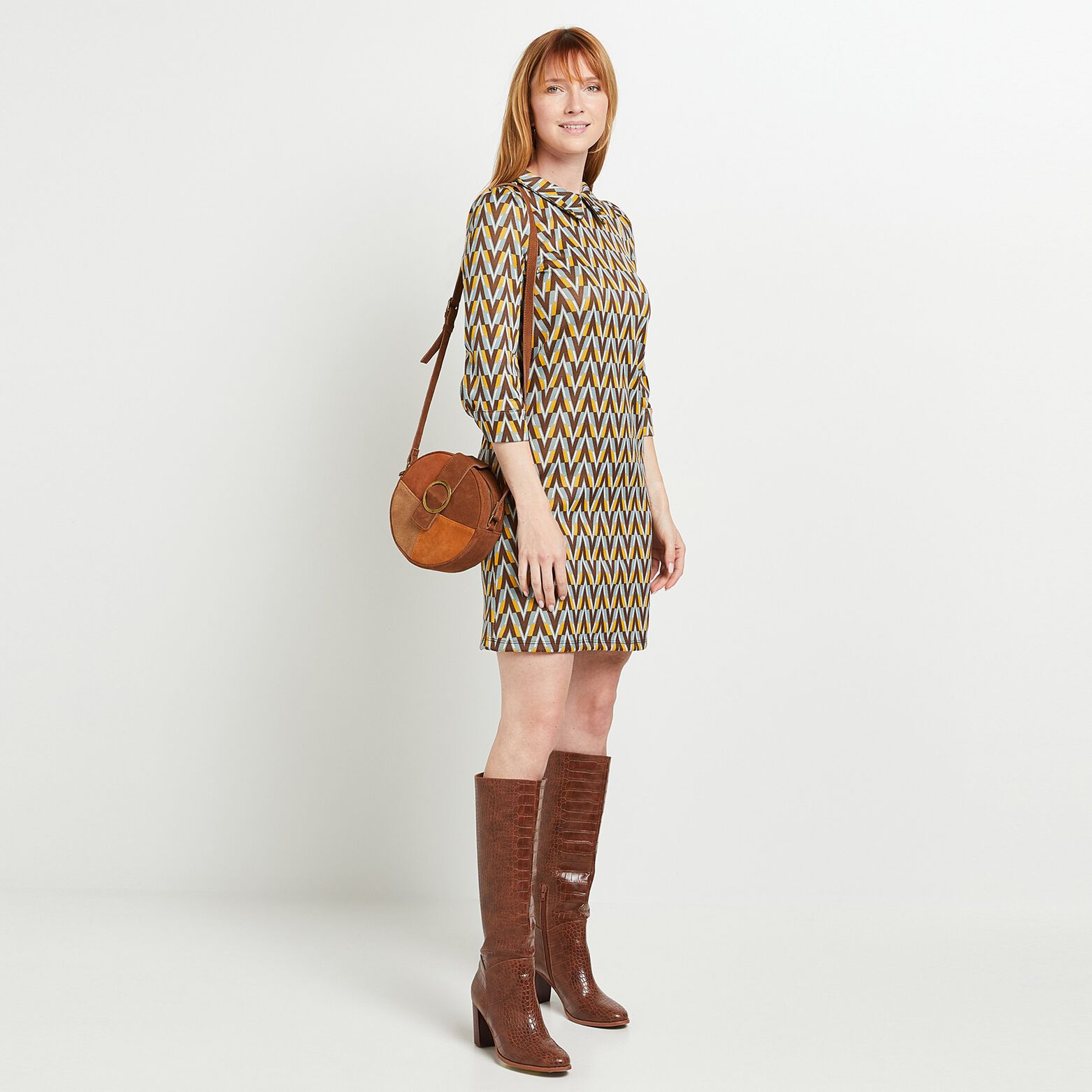 Robe en maille jacquard