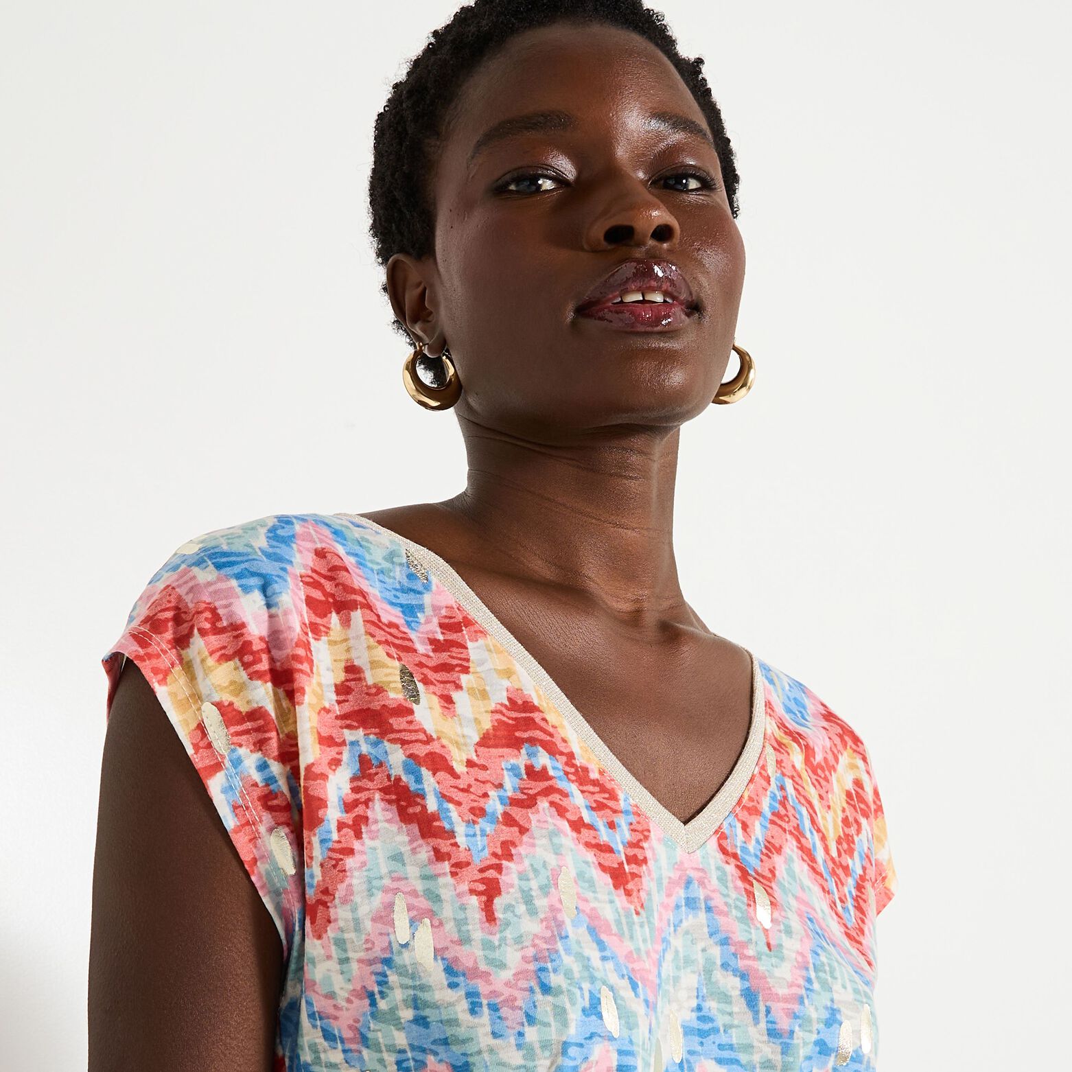 T-shirt imprimé ikat femme