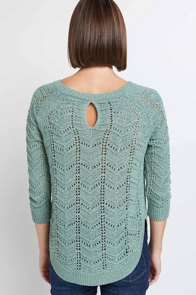 Pull en maille ajourée femme