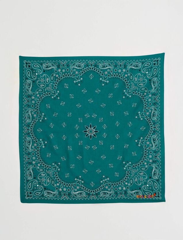 Foulard en coton imprim&eacute; bandana femme