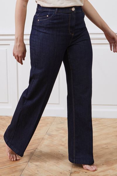 Jean large taille haute WOODSTOCK femme