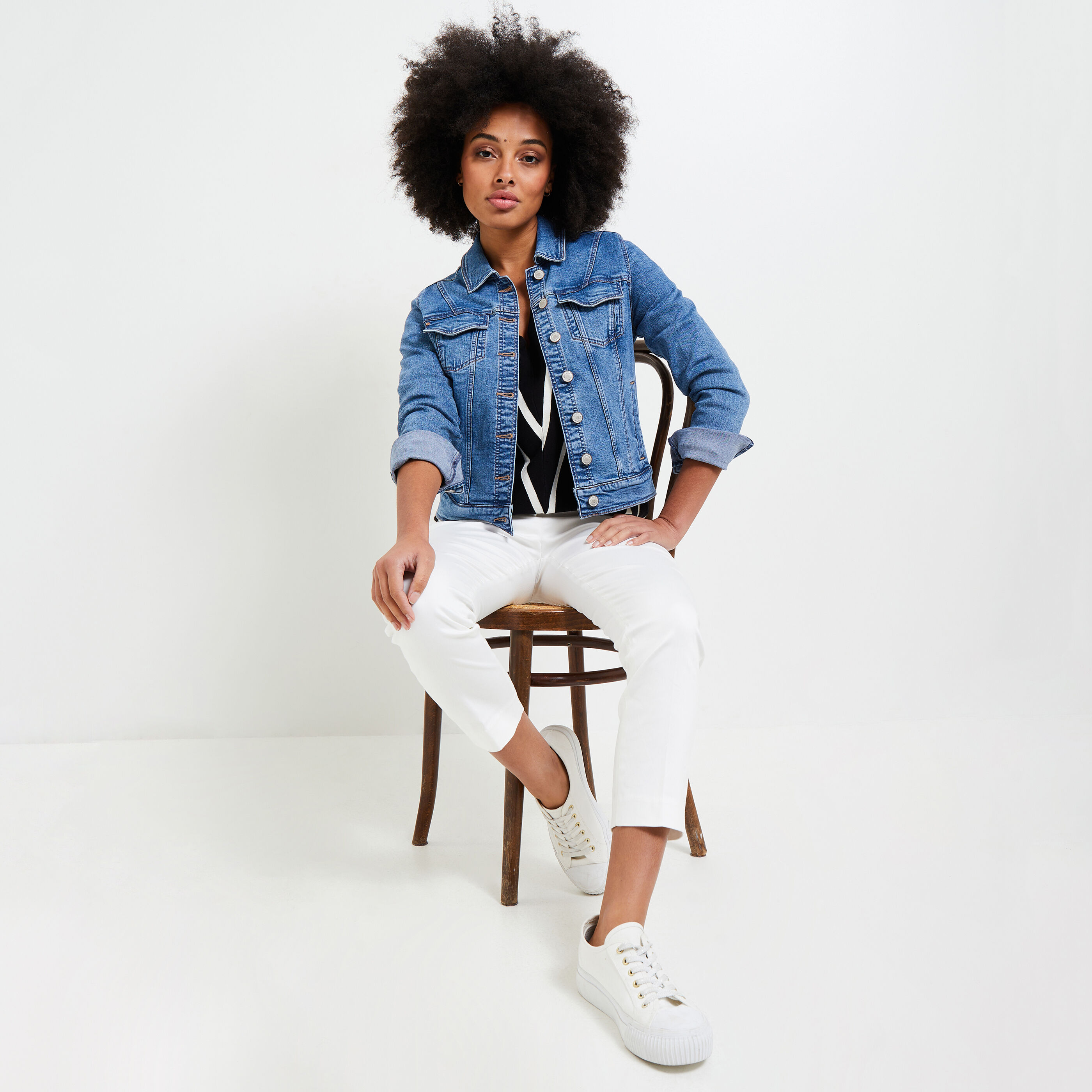 Veste en jean femme STONE Graindemalice