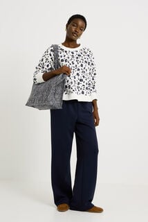 Sweat imprimé léopard femme