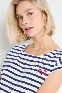 T-shirt col bateau femme