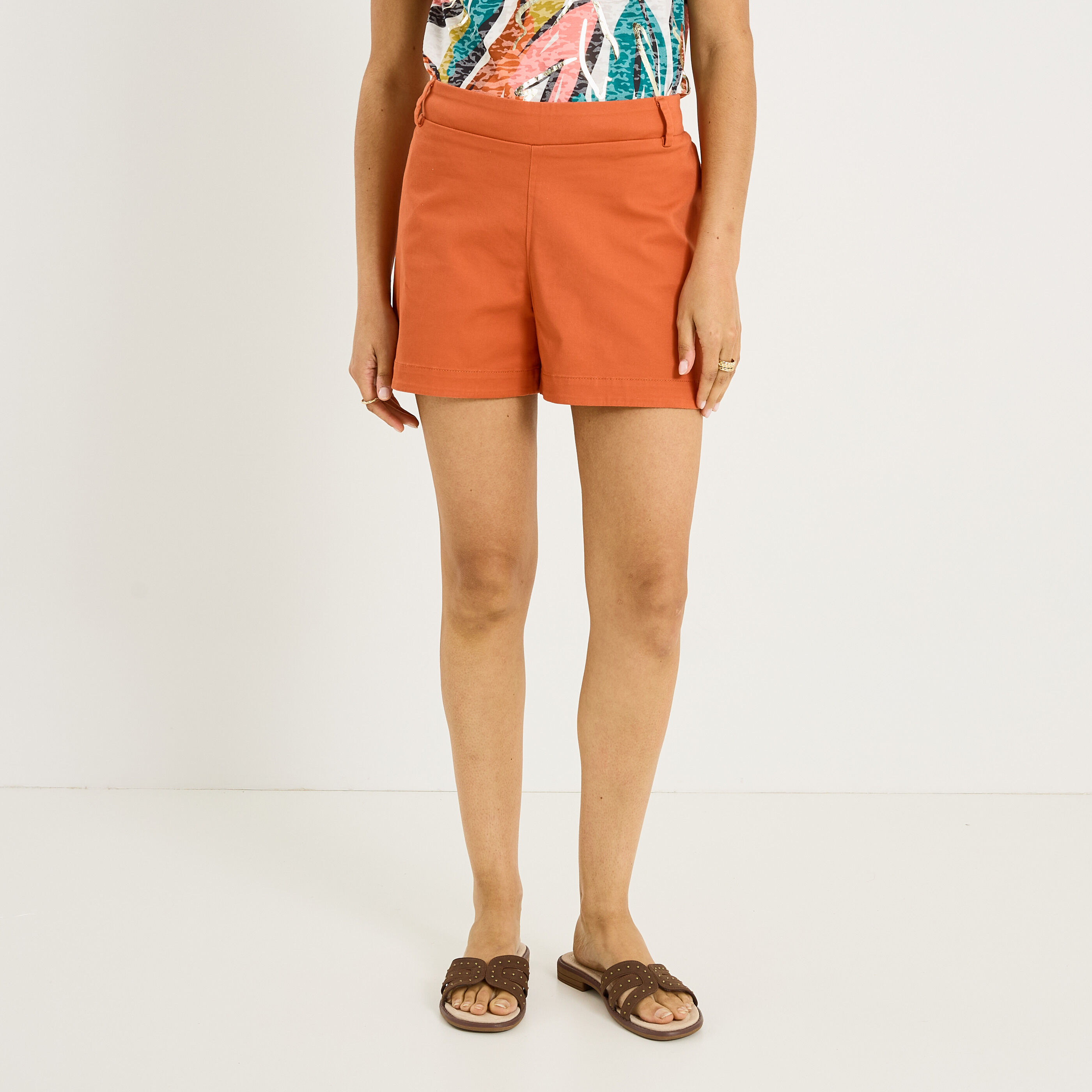 Short taille &eacute;lastiqu&eacute;e femme