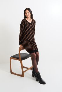 Robe pull col V femme
