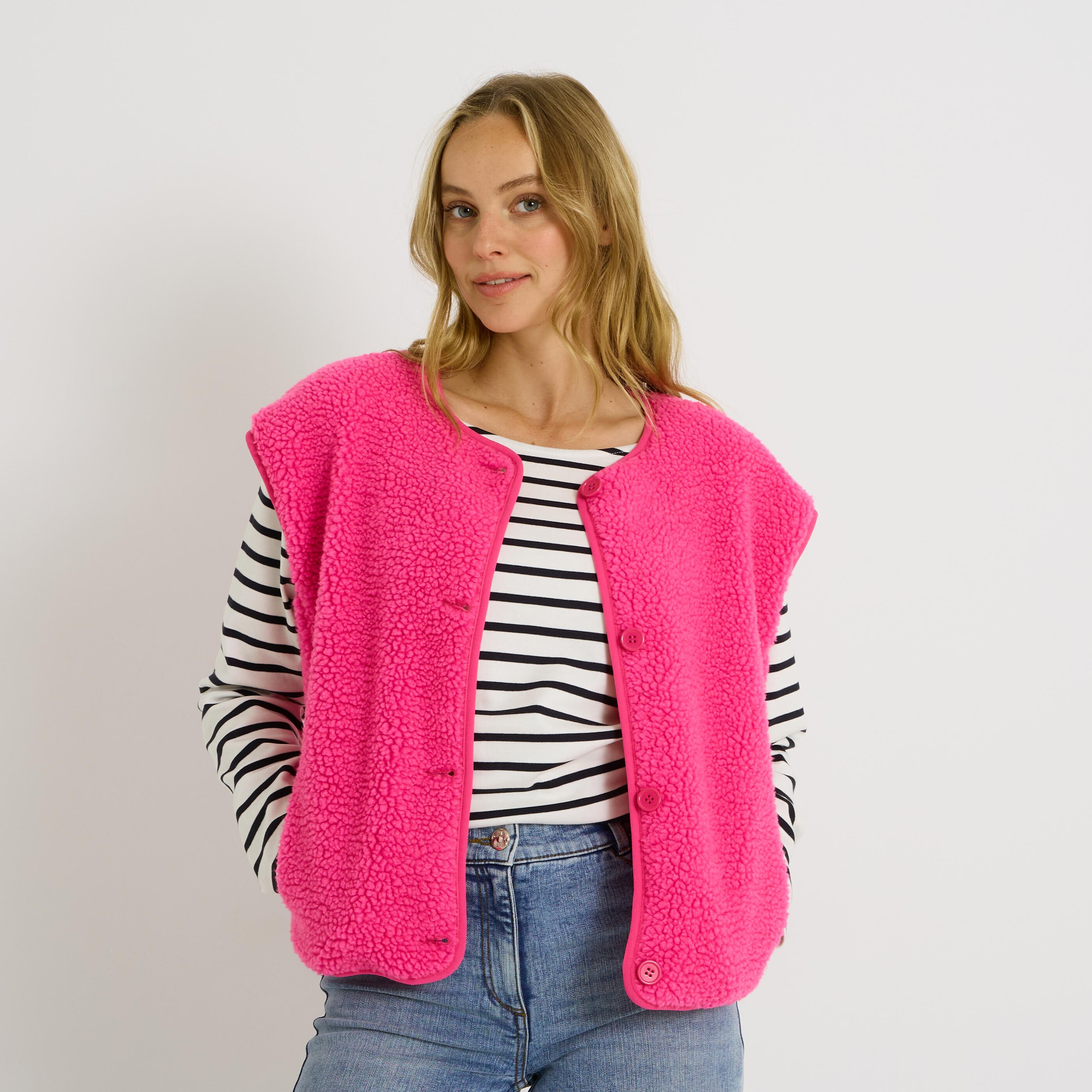 Veste sans manches molletonn&eacute;e femme