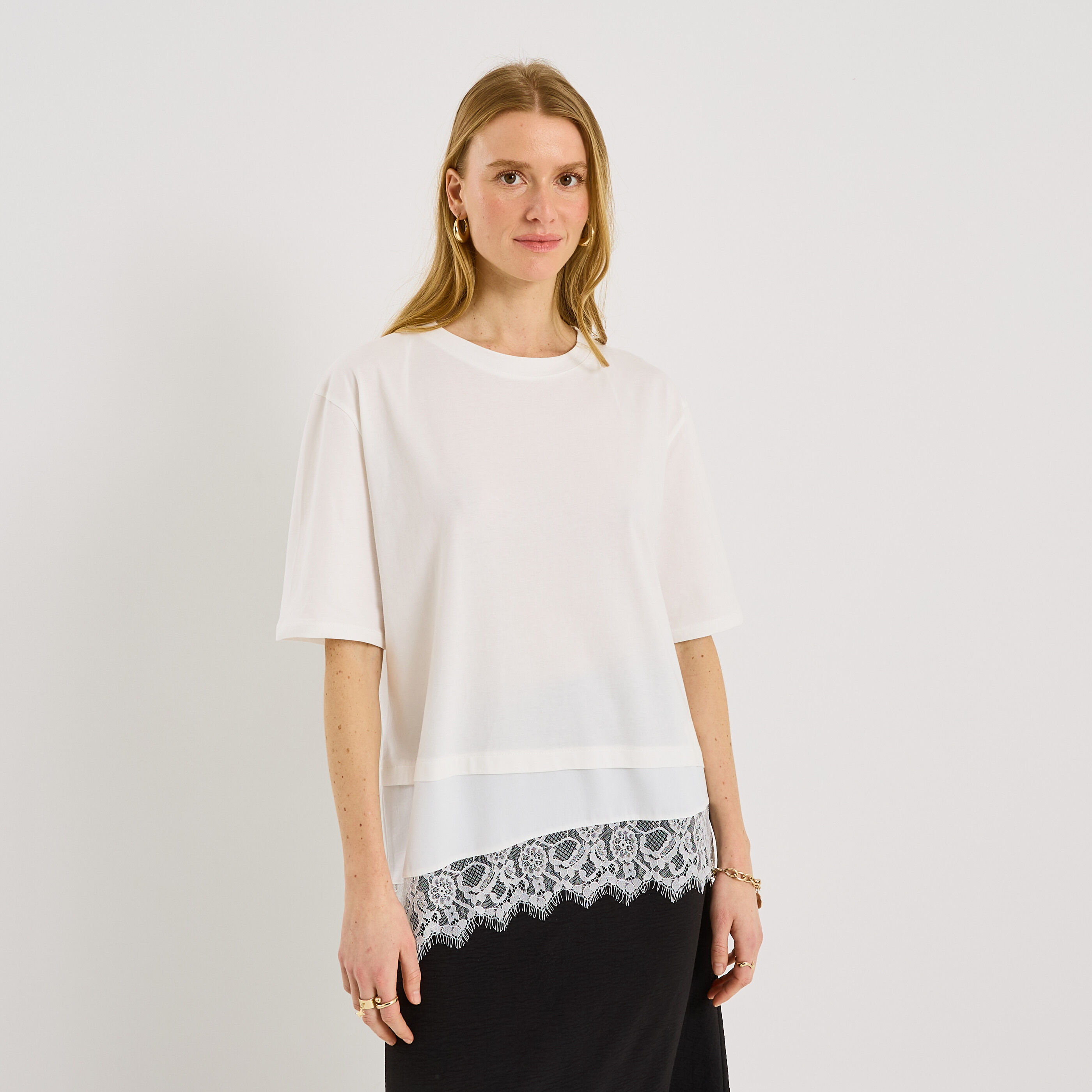 T-shirt col rond femme