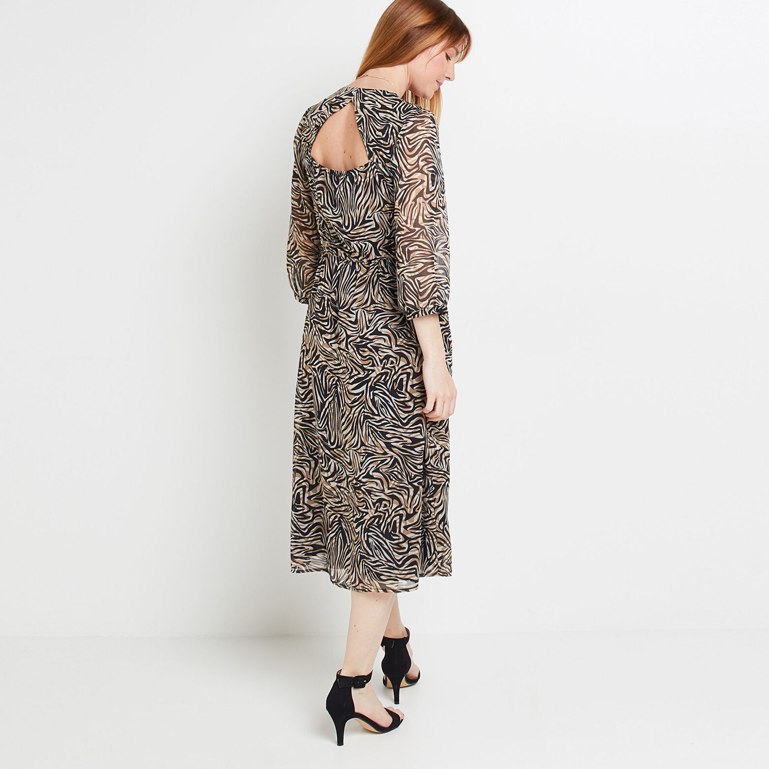 Robe longue imprimée femme