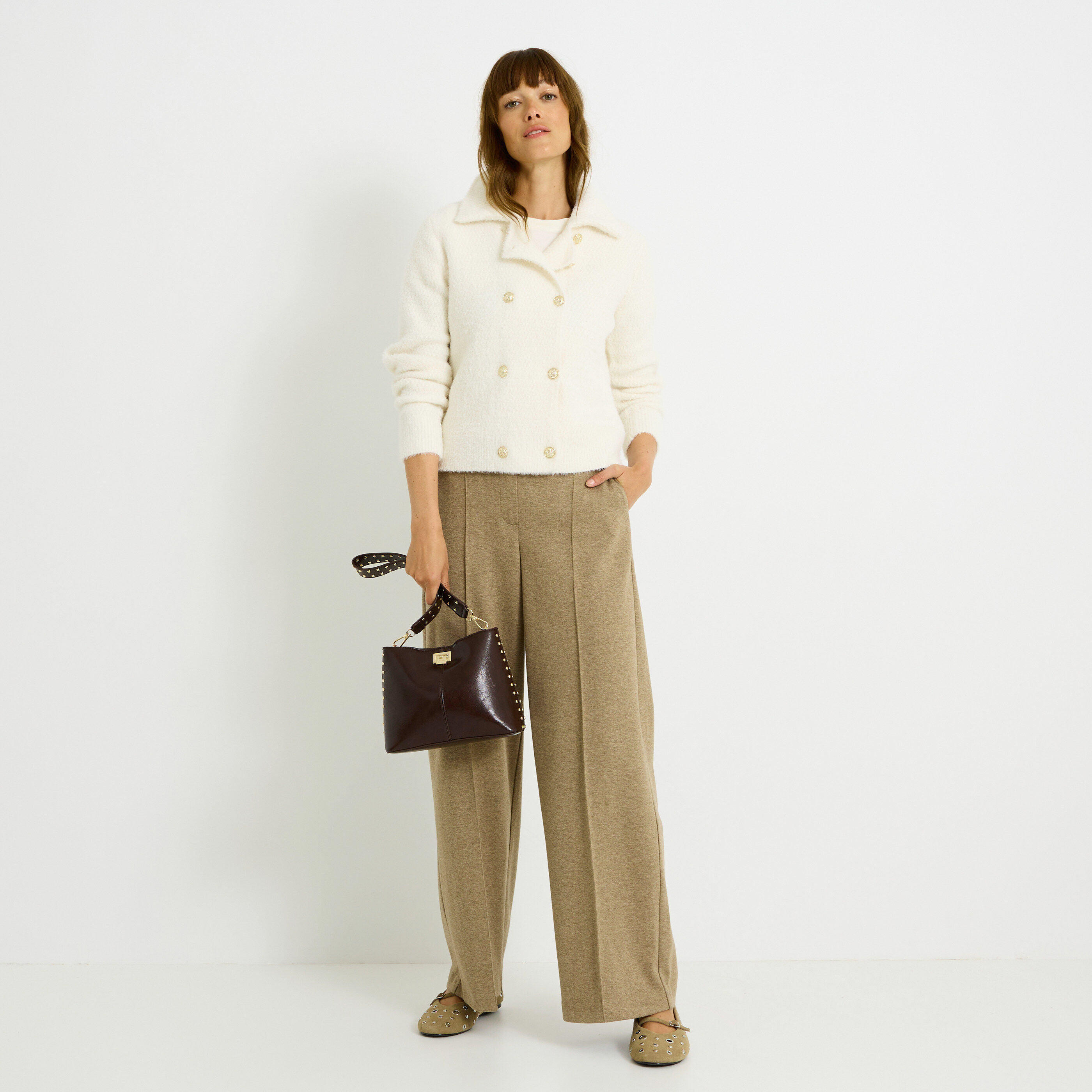 Gilet double boutonnage femme