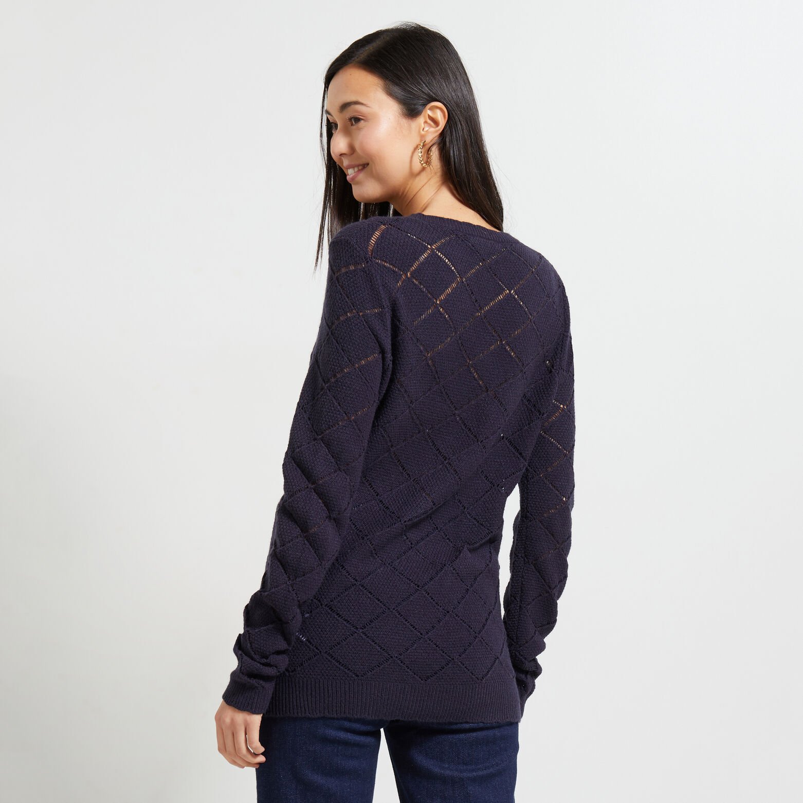 Pull ajouré fantaisie femme