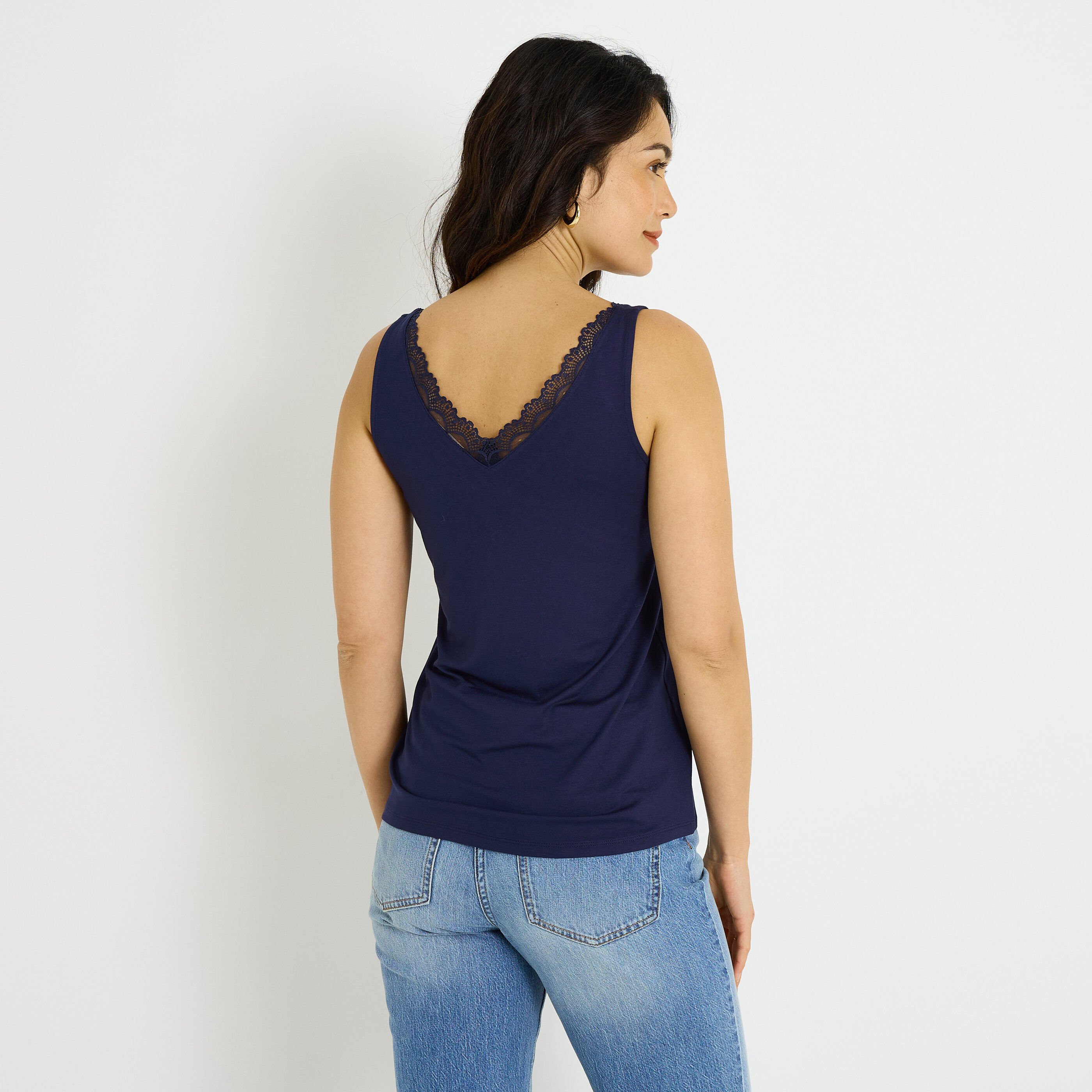 D&eacute;bardeur col V ajour&eacute; femme