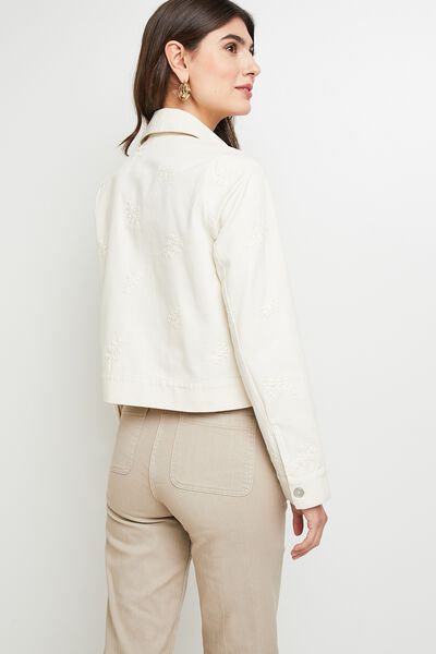 Veste courte brodée femme