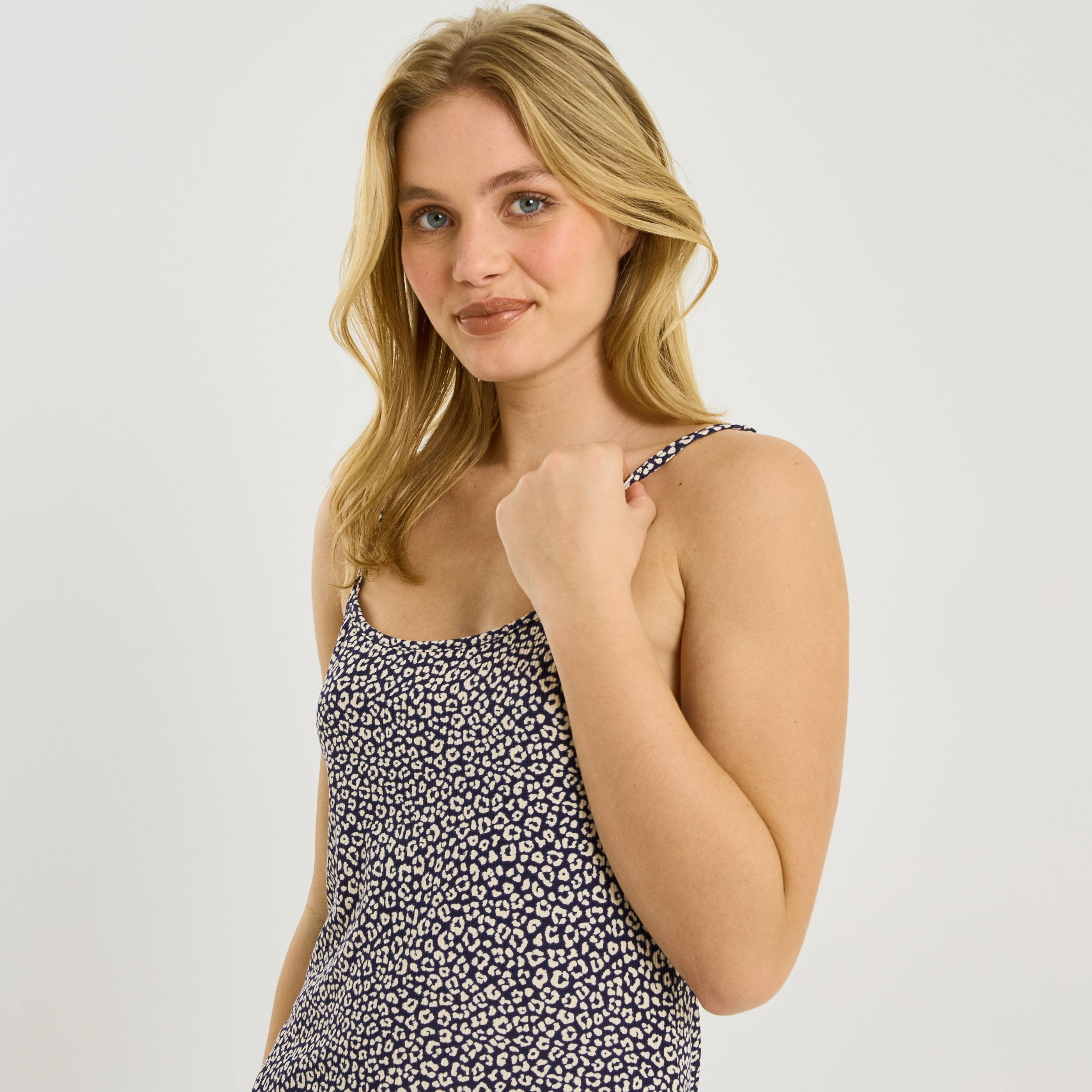 Nuisette courte imprim&eacute; l&eacute;opard femme