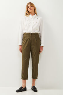 Pantalon chino raccourci femme