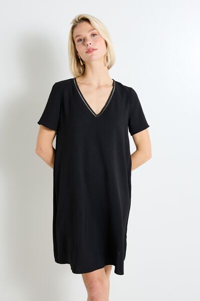 Robe col V femme