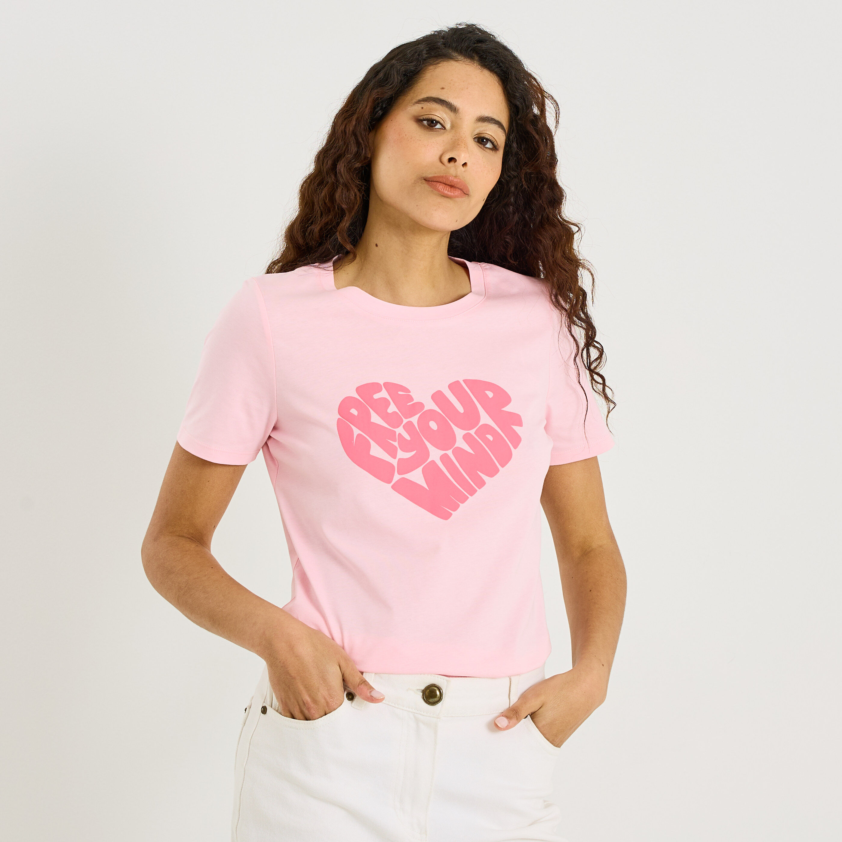 T-shirt col rond femme