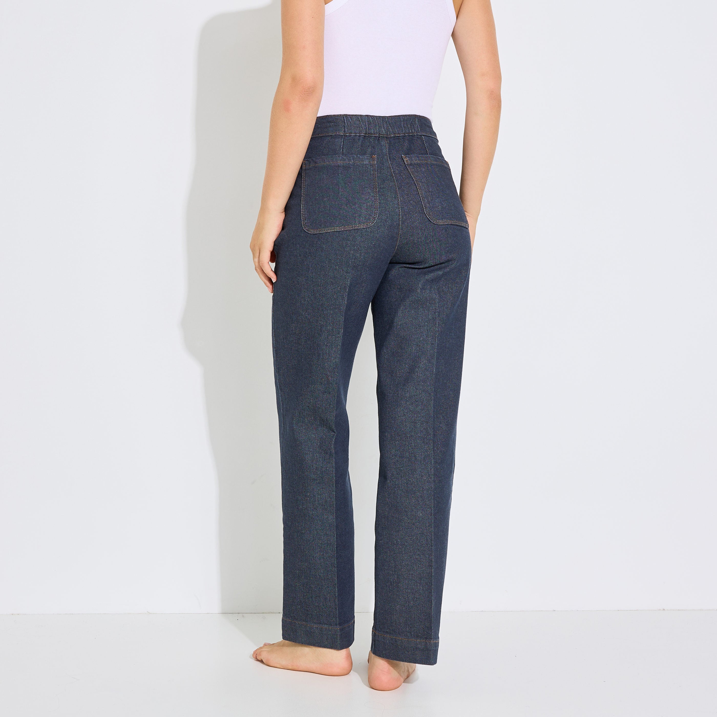 Jean flare &agrave; pont POMPON F02 femme.