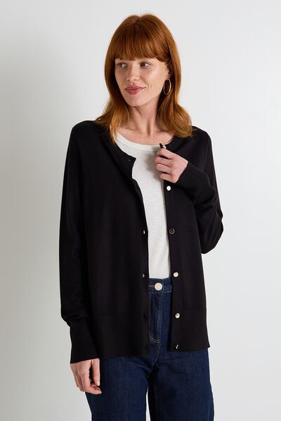 Gilet col rond femme