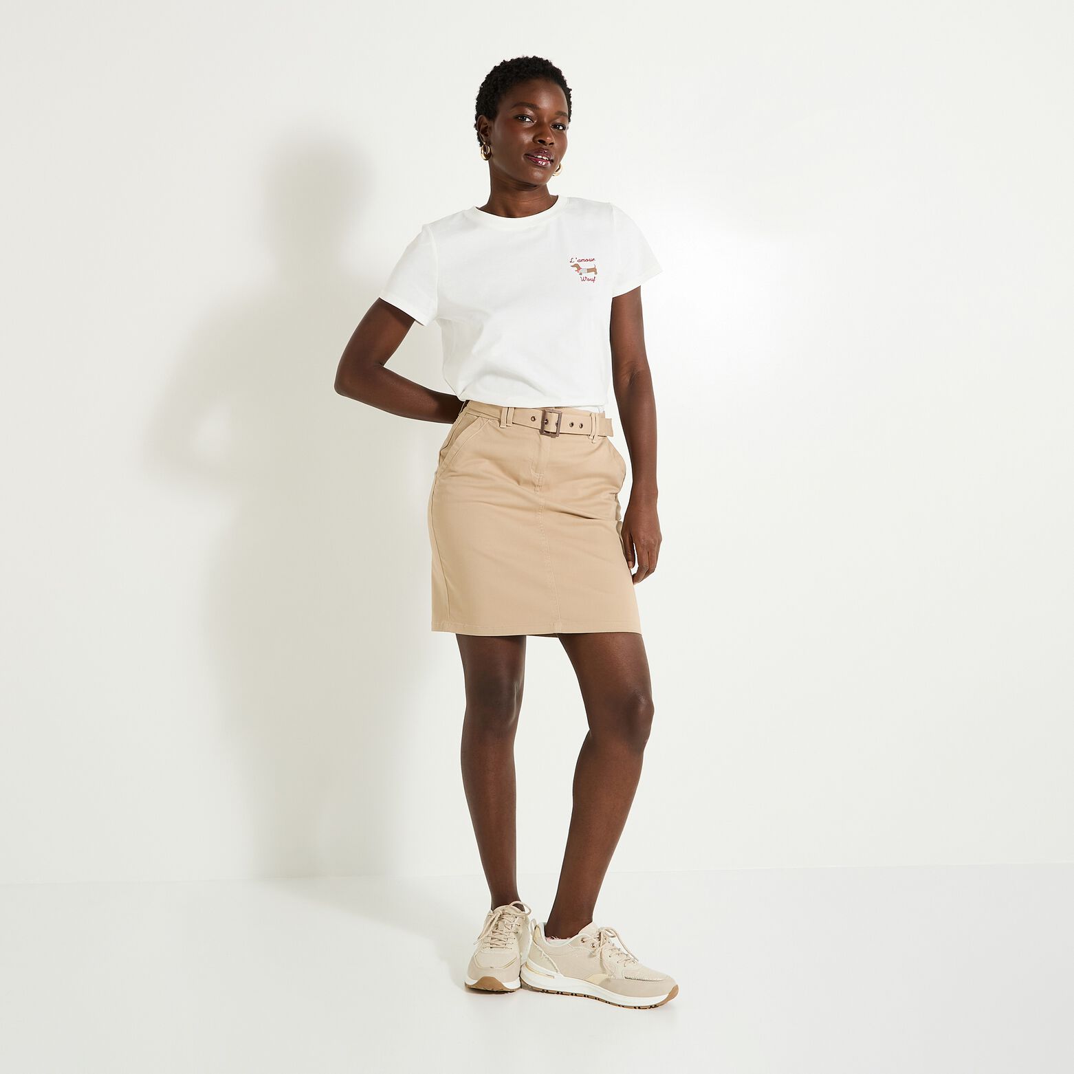 Jupe en popeline femme