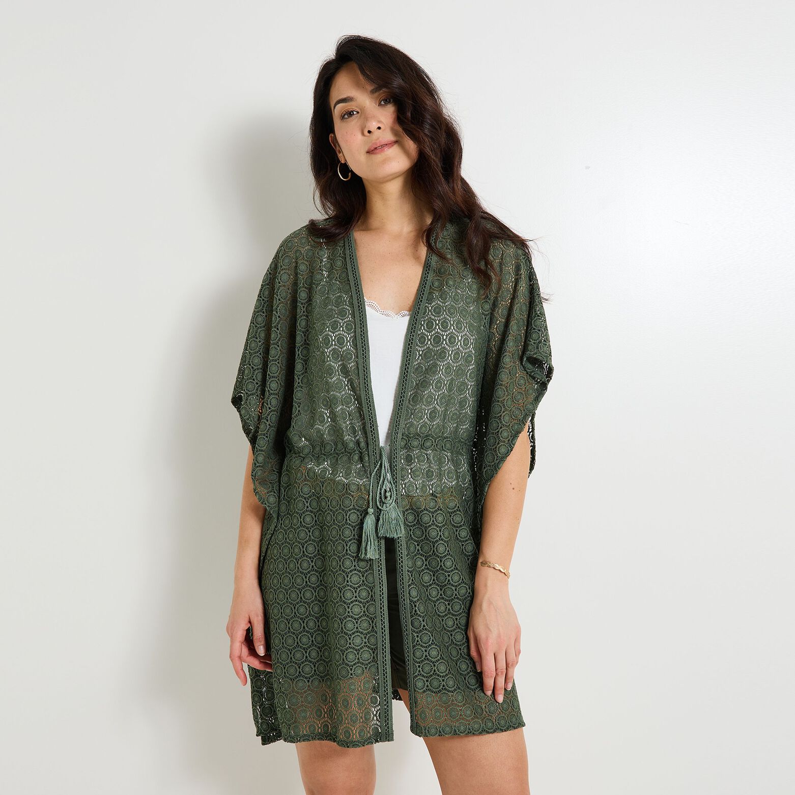Pareo en crochet femme