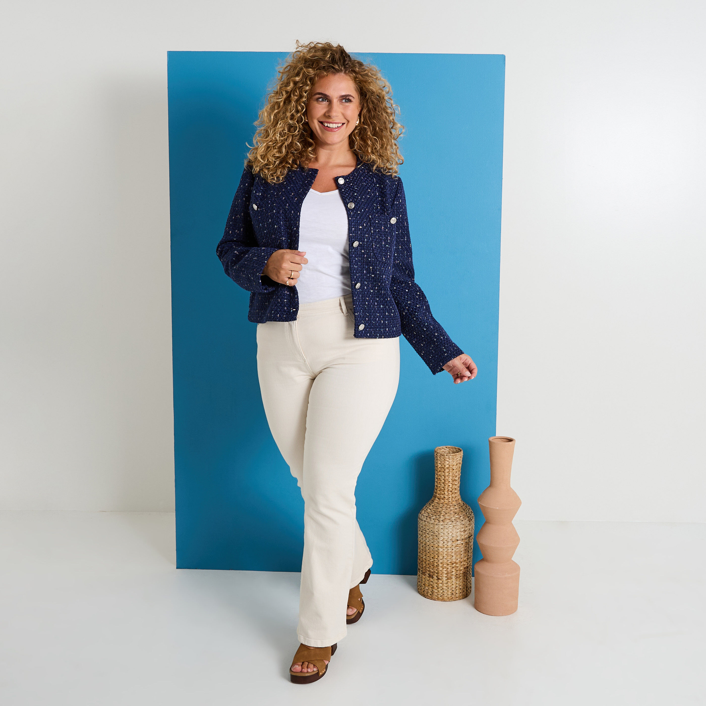 Veste courte en tweed femme