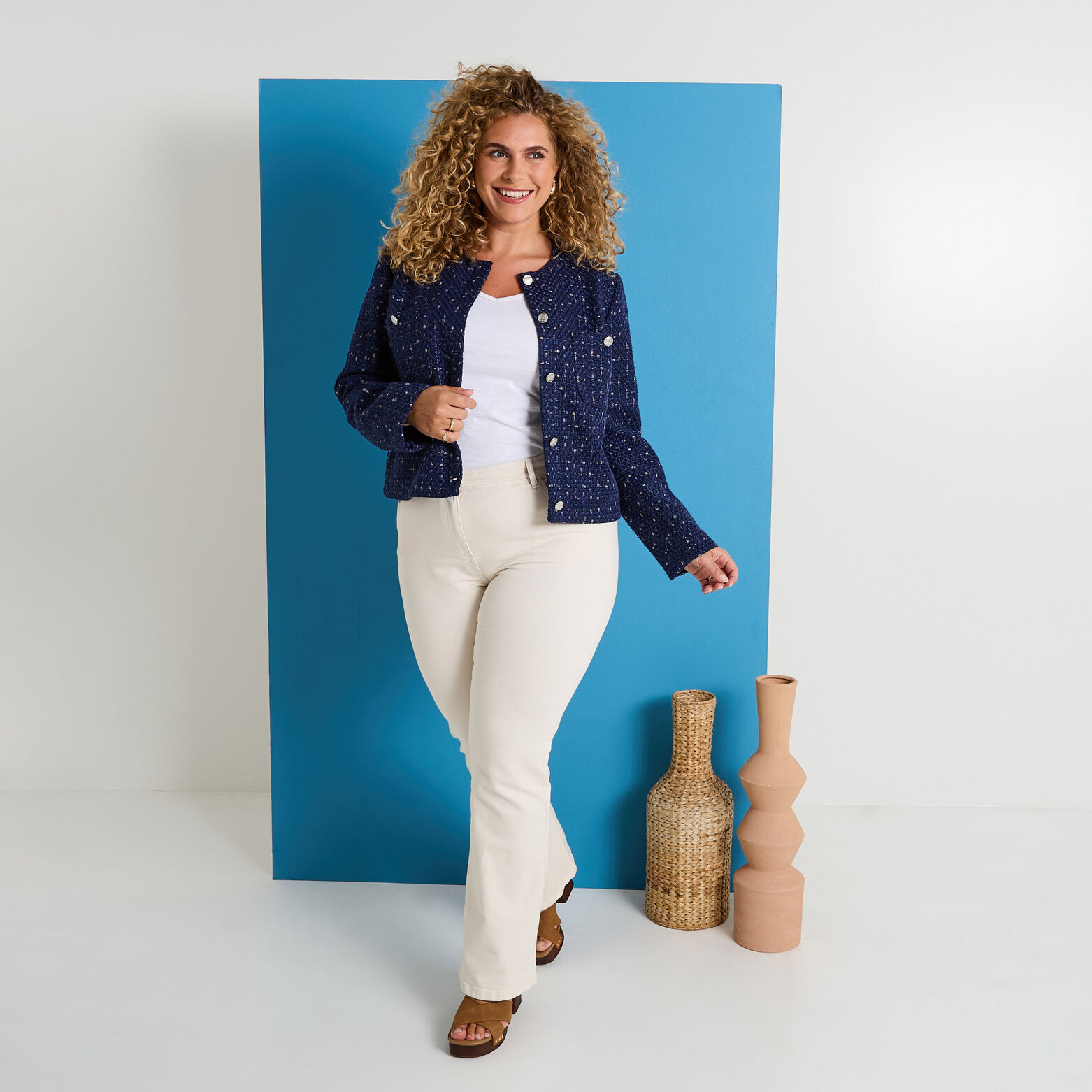 Veste courte en tweed femme