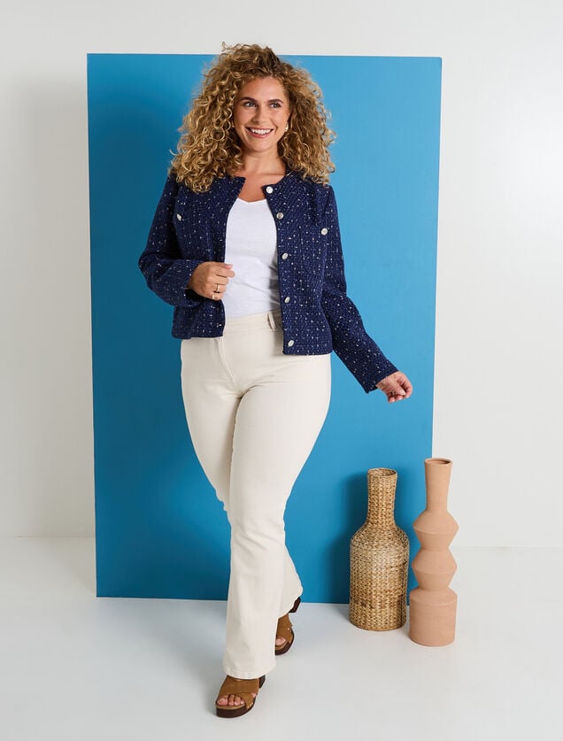 Veste courte en tweed femme