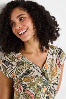 T-shirt col V femme