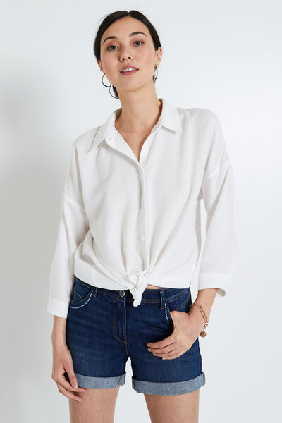 Chemise épaules ouvertes femme