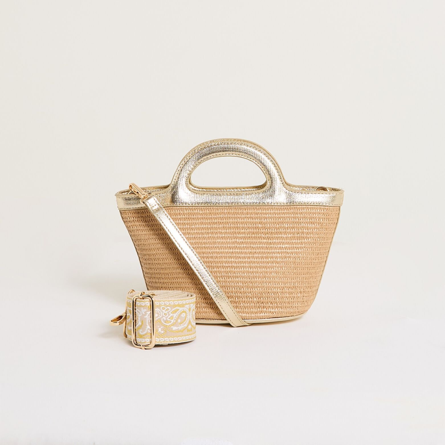 Sac seau bi-matière femme