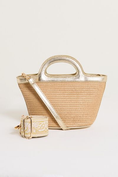 Sac seau bi-matière femme