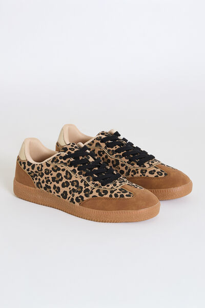 Baskets imprimé léopard femme