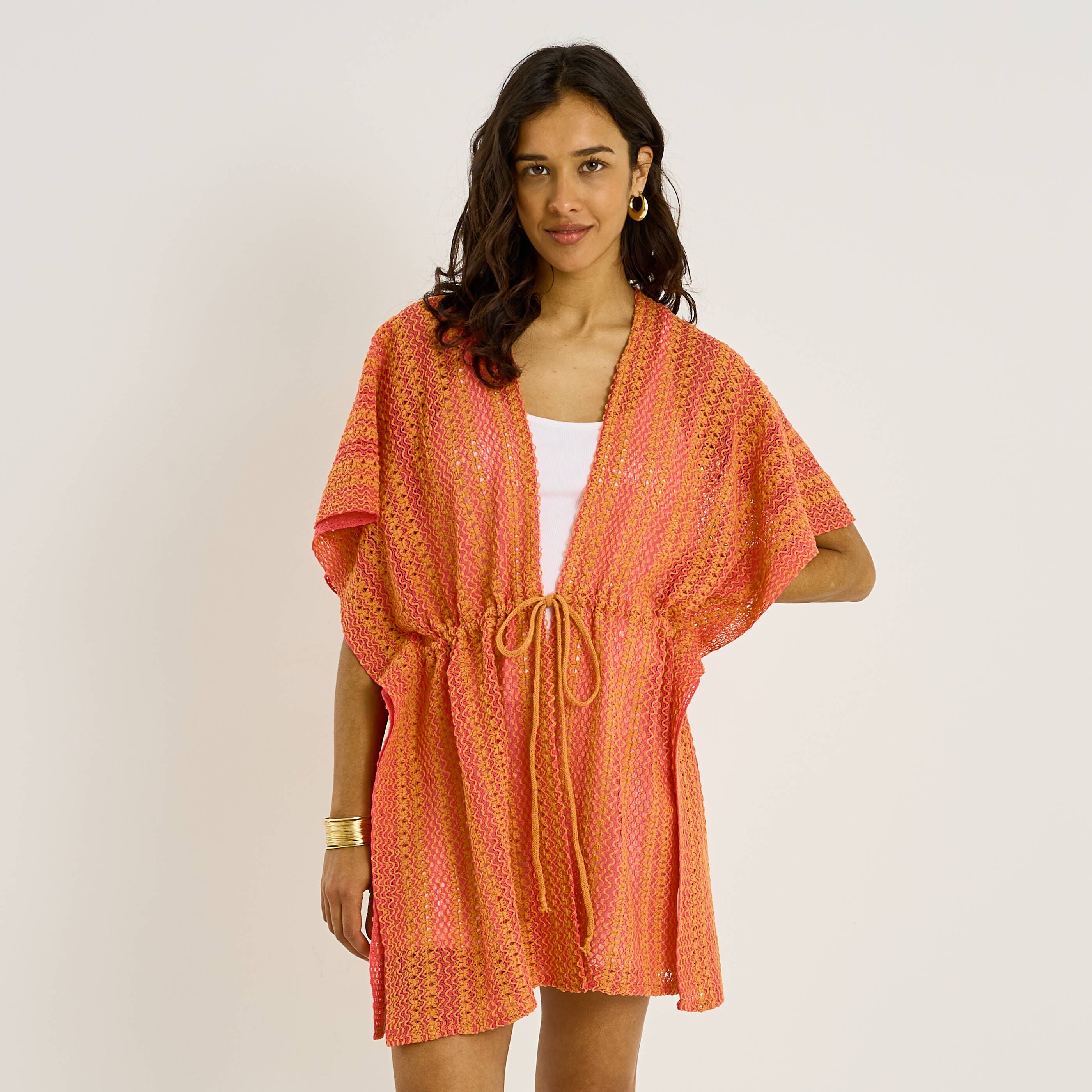 Par&eacute;o bicolore en crochet femme