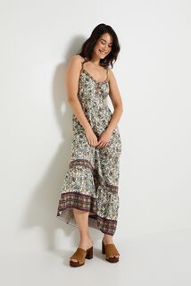 Robe longue imprimée femme