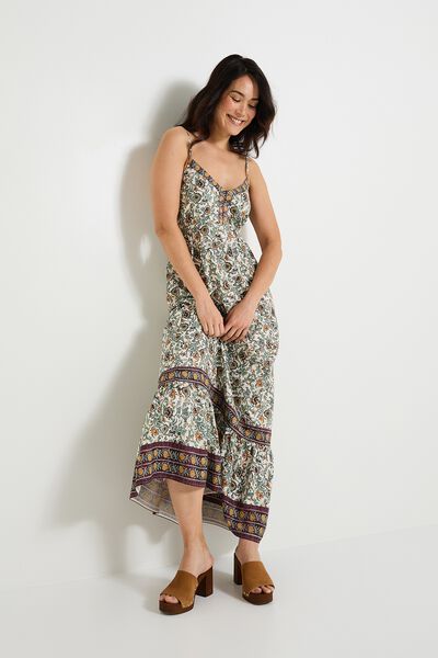 Robe longue imprimée femme