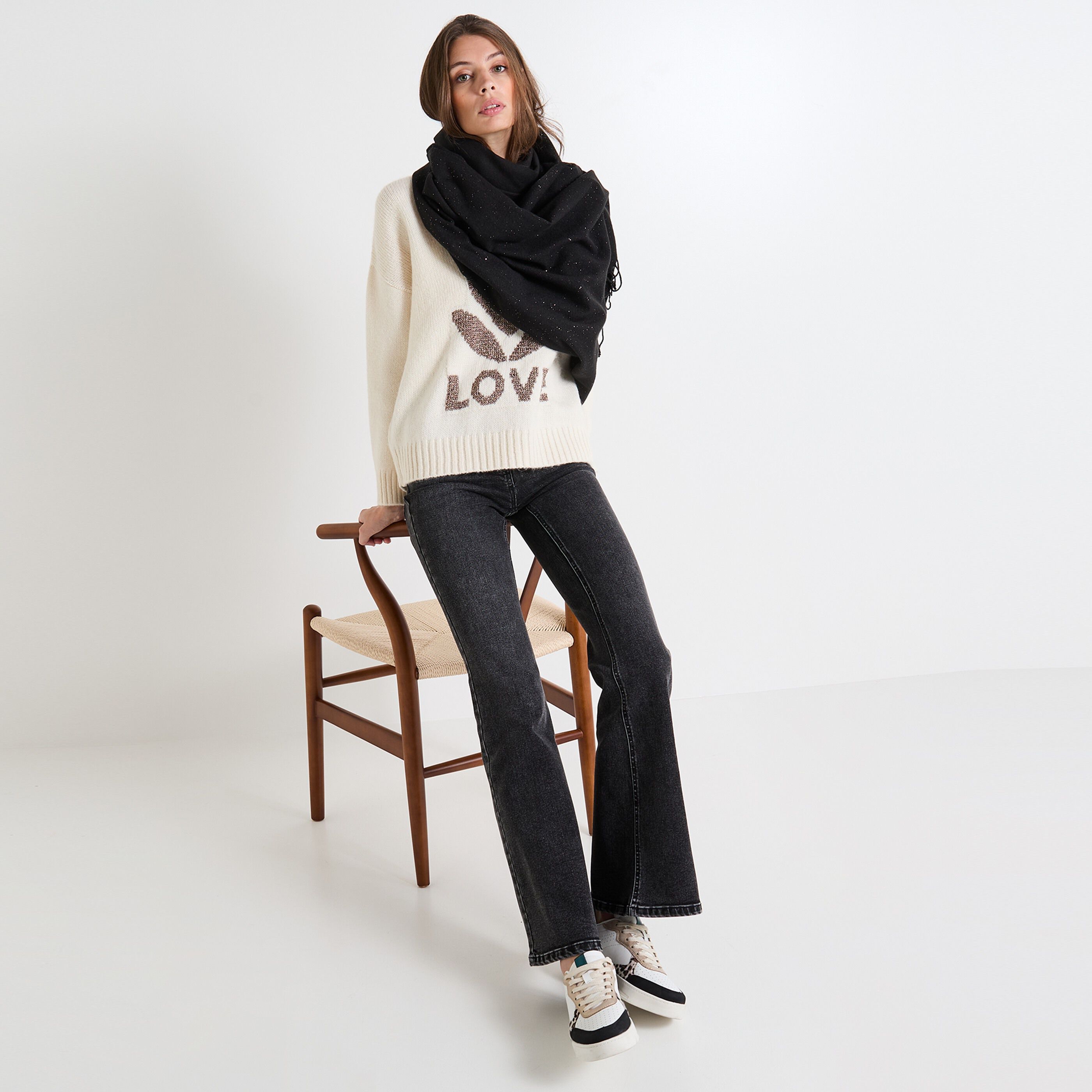 Pull manches longues femme