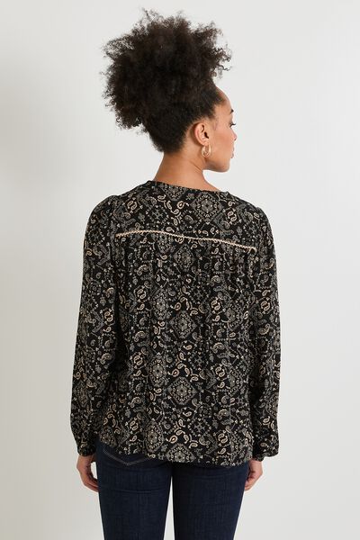 Blouse imprimée col V femme