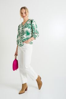 Blouse col V femme