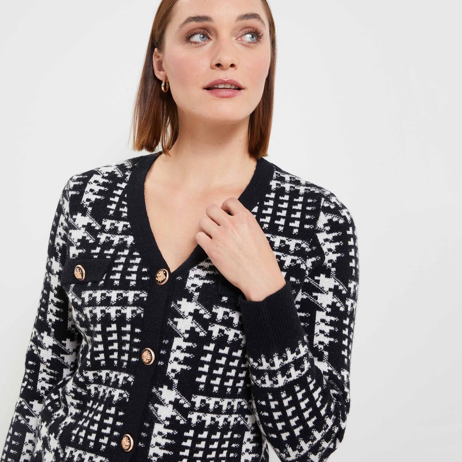Gilet boutonné femme