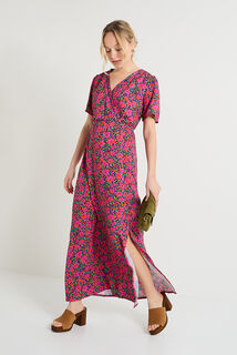 Robe longue imprimée femme